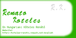 renato koteles business card
