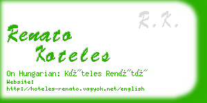 renato koteles business card